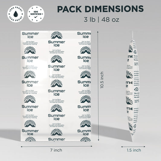 Pallet of 600 Gel Ice Packs | 3 lb Each | 12 per Case, 50 Cases