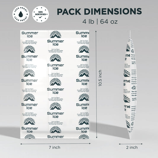 Pallet of 400 Gel Ice Packs | 4 lb Each | 8 per Case, 50 Cases