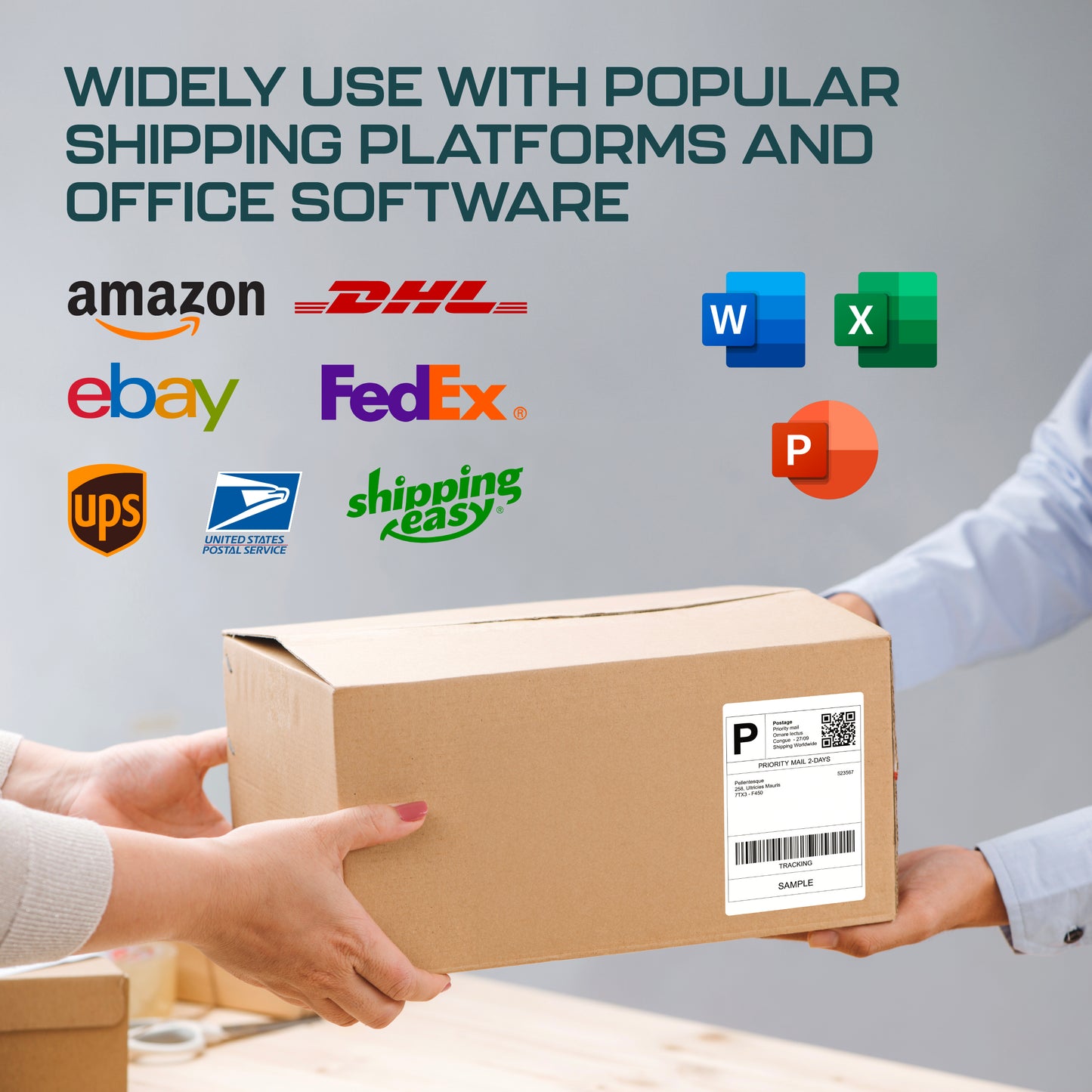 4x6 Direct Thermal Shipping Labels – 500 Labels/Roll, 18 Rolls/Box | Zebra, Rollo Compatible