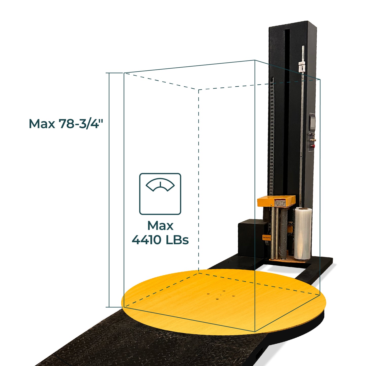 High-Performance Pallet Stretch Wrapper with Extended Ramp | Efficient, Reliable, User-Friendly