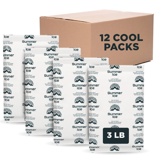 Pallet of 600 Gel Ice Packs | 3 lb Each | 12 per Case, 50 Cases
