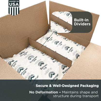 Pallet of 600 Pre-Frozen Gel Ice Packs | 3 lb Each | 12 per Case, 50 Cases