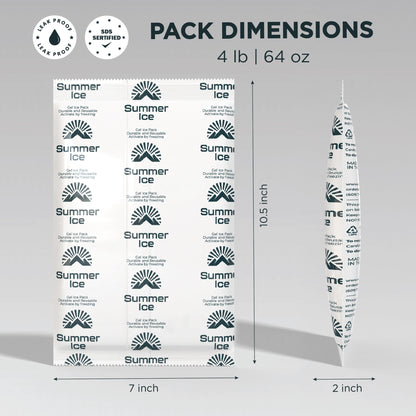 Pallet of 400 Pre-Frozen Gel Ice Packs | 4 lb Each | 8 per Case, 50 Cases