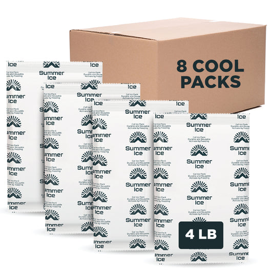 Pallet of 400 Gel Ice Packs | 4 lb Each | 8 per Case, 50 Cases