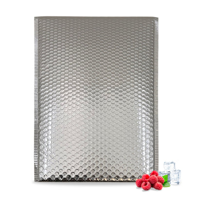 Silver Thermal Bubble Mailers 9x11” - 350/Box | Heavy-Duty Padded Envelopes for Hot & Cold Goods | 180 GSM | Leakproof, Waterproof, Tearproof
