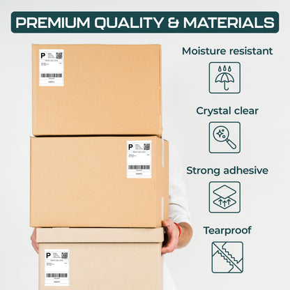 4x6 Direct Thermal Shipping Labels – 500 Labels/Roll, 18 Rolls/Box | Zebra, Rollo Compatible