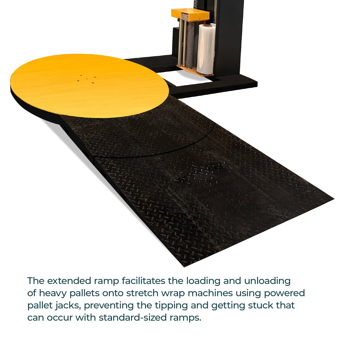 High-Performance Pallet Stretch Wrapper with Extended Ramp | Efficient, Reliable, User-Friendly