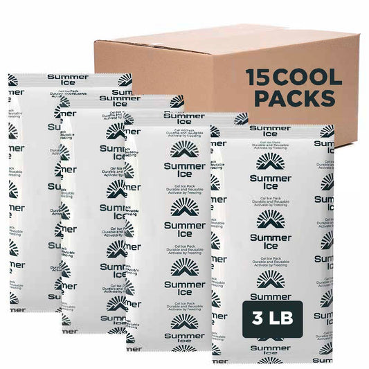 Pallet of 750 Gel Ice Packs | 3 lb - Long Size | 15 per Case, 50 Cases