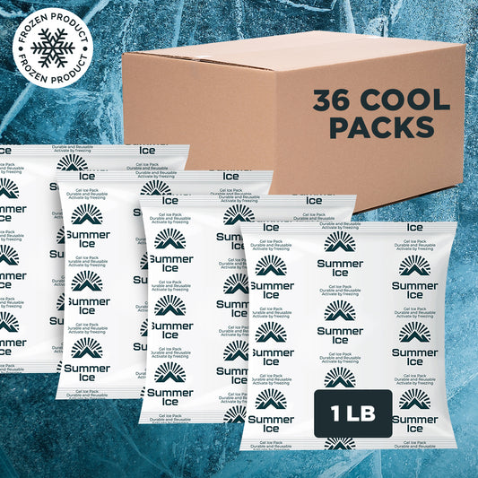 Pallet of 1,800 Pre-Frozen Gel Ice Packs | 1 lb Each | 36 per Case, 50 Cases